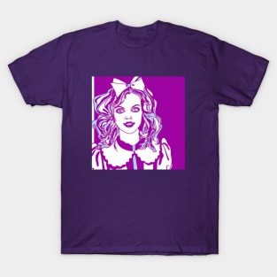 Crazy Purple Alice in Wonderland T-Shirt